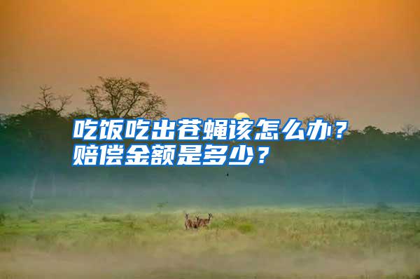 吃飯吃出蒼蠅該怎么辦？賠償金額是多少？