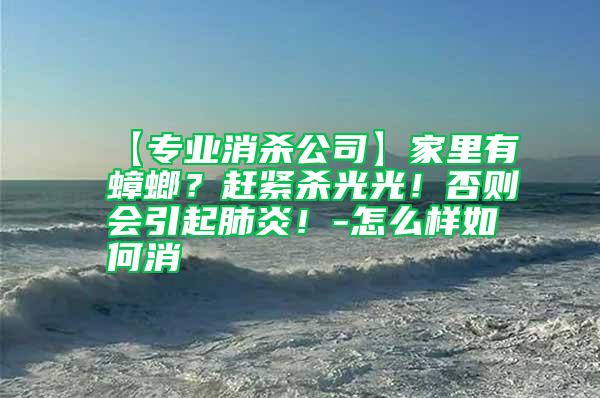 【專業消殺公司】家里有蟑螂？趕緊殺光光！否則會引起肺炎！-怎么樣如何消