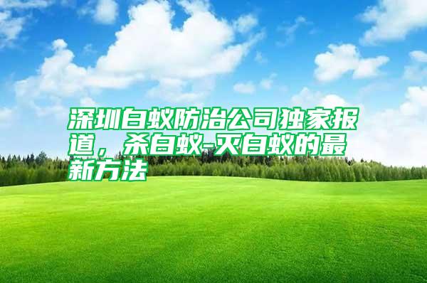 深圳白蟻防治公司獨家報道，殺白蟻-滅白蟻的最新方法