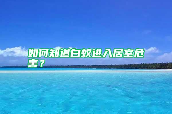 如何知道白蟻進(jìn)入居室危害？