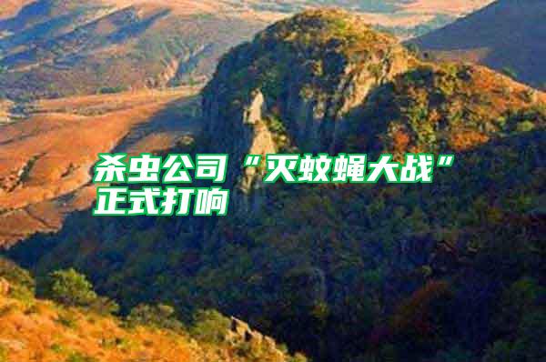 殺蟲公司“滅蚊蠅大戰”正式打響