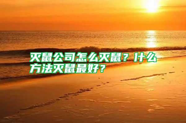滅鼠公司怎么滅鼠？什么方法滅鼠最好？