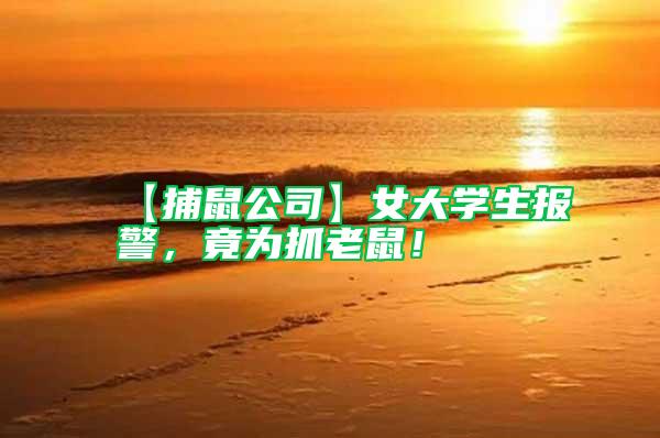 【捕鼠公司】女大學生報警，竟為抓老鼠！