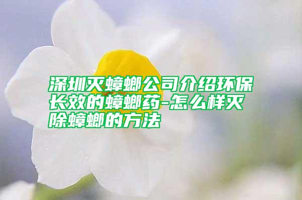 深圳滅蟑螂公司介紹環(huán)保長(zhǎng)效的蟑螂藥-怎么樣滅除蟑螂的方法
