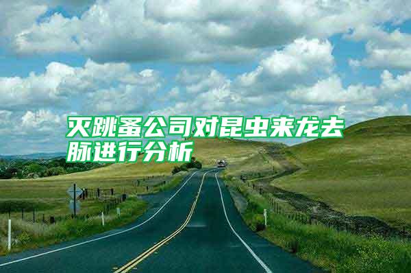滅跳蚤公司對昆蟲來龍去脈進行分析
