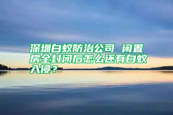 深圳白蟻防治公司 閑置房全封閉后怎么還有白蟻入侵？