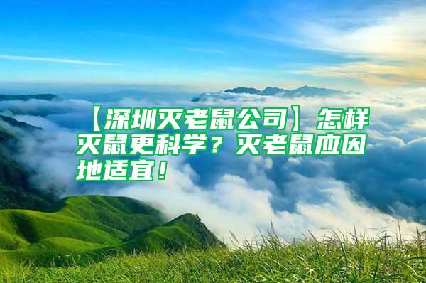 【深圳滅老鼠公司】怎樣滅鼠更科學?滅老鼠應因地適宜!