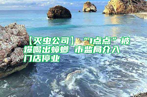 【滅蟲公司】“1點點”被爆喝出蟑螂 市監局介入門店停業