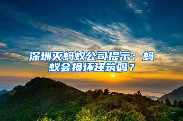 深圳滅螞蟻公司提示：螞蟻會(huì)損壞建筑嗎？